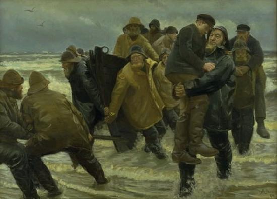 Michael Ancher A Crew Rescued Germany oil painting art